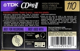 Compact Cassette: TDK  - CDing-II 110