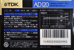 Compact Cassette: TDK  - AD 120