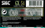 Compact Cassette: Sunkyong Magnetic Limited (SKM) SKC - GX 54