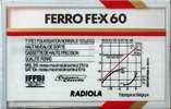 Compact Cassette Radiola FE-X 60 Type I Normal 1980 Belgium