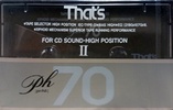 Compact Cassette Thats PH-II 70 Type II Chrome 1989 Japan