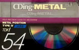 Compact Cassette: TDK  - CDing-Metal 54