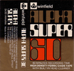 Compact Cassette Winfield Alpha Super 60 Type I Normal 1978 Portugal