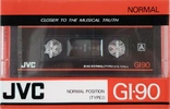 Compact Cassette JVC GI 90 "G1-90" Type I Normal 1988 North America