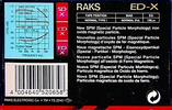 Compact Cassette: RAKS  - ED-X 60