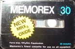 Compact Cassette Memorex MRX3 Oxide 30 Type I Normal 1978 USA