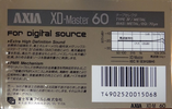 Compact Cassette: FUJI AXIA - XD-Master 60