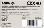 Compact Cassette: AGFA  - CRX 90