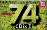 Compact Cassette: Sony  - CDix II 74