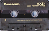 Compact Cassette Panasonic HX 54 "RT-HX54" Type II Chrome 1989 Japan