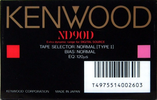 Compact Cassette:  Kenwood - ND 90