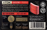 Compact Cassette: TDK  - SA-X 90