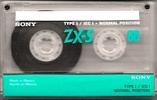 Compact Cassette Sony ZX-S 60 "C-60ZXS" Type I Normal North America