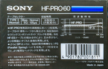 Compact Cassette: Sony  - HF-Pro 60