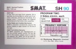 Compact Cassette Smat SH 90 Type I Normal 1984 Europe