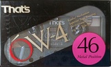 Compact Cassette Thats OW-4 46 Type IV Metal 1991 Japan