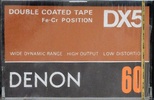 Compact Cassette Denon DX5 60 Type III Ferro Chrome 1978 Japan