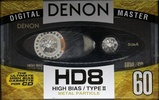 Compact Cassette Denon HD8 60 "HD8-60TE" Type II Chrome 1992 Worldwide