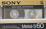 Compact Cassette Sony Metal-S 60 Type IV Metal 1986 Japan