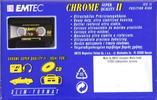 Compact Cassette Emtec Chrome Super Quality II 90 Type II Chrome 2004 Europe