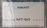 Compact Cassette Nikko 60 "MT" Type IV Metal 1982 Europe