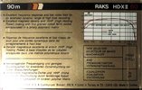 Compact Cassette: RAKS  - HD-XII 60