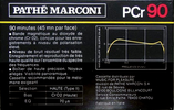 Compact Cassette:  Pathé Marconi - PCr 90