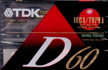 Compact Cassette: TDK  - D 60