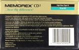 Compact Cassette: Sunkyong Magnetic Limited (SKM) Memorex - CD 2 90