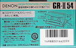 Compact Cassette: Nippon Columbia / Denon Denon - GR-II 54