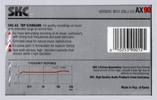 Compact Cassette SKC AX 90 Type I Normal 1990 South Korea