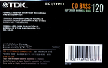 Compact Cassette: TDK  - CD Bass 120