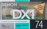 Compact Cassette Denon DX1 74 "DX1-74SE" Type I Normal 1992 North America