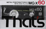 Compact Cassette: Taiyo Yuden Thats - MG-X 60