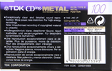 Compact Cassette: TDK  - CDing-Metal 100