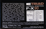 Compact Cassette: Taiyo Yuden Triad - F-X 90