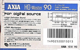 Compact Cassette: FUJI AXIA - HD-Master 90