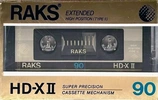 Compact Cassette RAKS HD-XII 90 Type II Chrome 1988 Europe