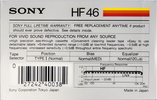 Compact Cassette: Sony  - HF 46