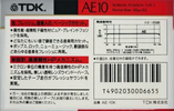 Compact Cassette: TDK  - AE 10