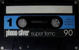 Compact Cassette: Unknown Phono-Silver -  90