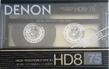 Compact Cassette Denon HD8 75 Type II Chrome 1988 USA