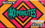 Compact Cassette: Sony  - CDix I 40