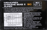 Compact Cassette: Memorex  - Chrome Bias II Super 90