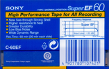 Compact Cassette: Sony  - Super EF 60