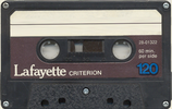 Compact Cassette: Unknown Lafayette/LRE - Criterion 120