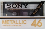 Compact Cassette Sony Metallic 46 Type IV Metal 1980 Japan