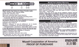 Compact Cassette: Maxell / Hitachi Maxell - XLII 100