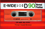 Compact Cassette: Unknown E-Wide -  90