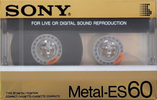 Compact Cassette: Sony  - Metal-ES 60